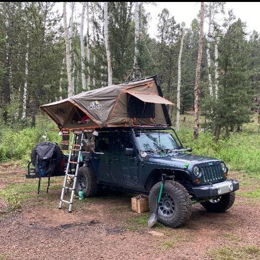 Stealth Hardshell Rooftop Tent, Aluminum, 3 Person, Black